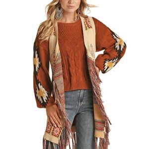 NWT Women’s Large Panhandle Floral Jacquard Sweater Vest